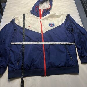 Nike Blue and White Windbreaker Jacket